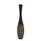 Brown Rattan Coastal Style Vase, 48" x 12" x 12"